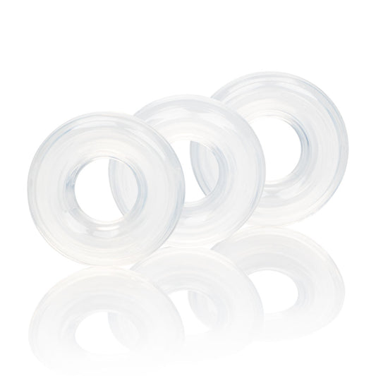 Cal Exotics Set of 3 Silicone Island Rings Clear - Penis Cock Enhancer Ring
