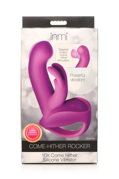 Inmi Come Hither Rocker Rechargeable Silicone Vibrator - Purple