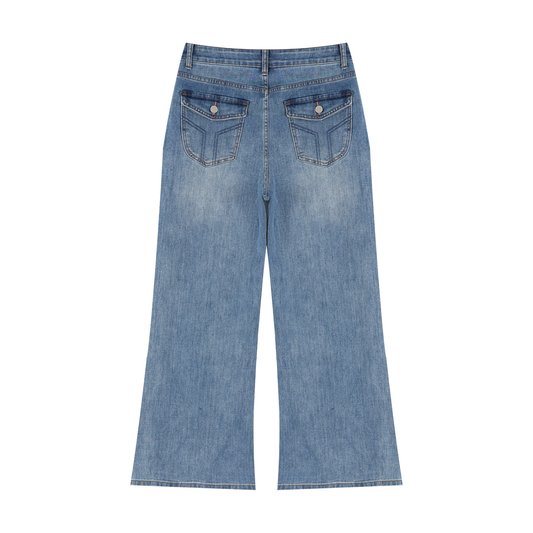 Women’s Vintage Wash Wide Leg Jeans