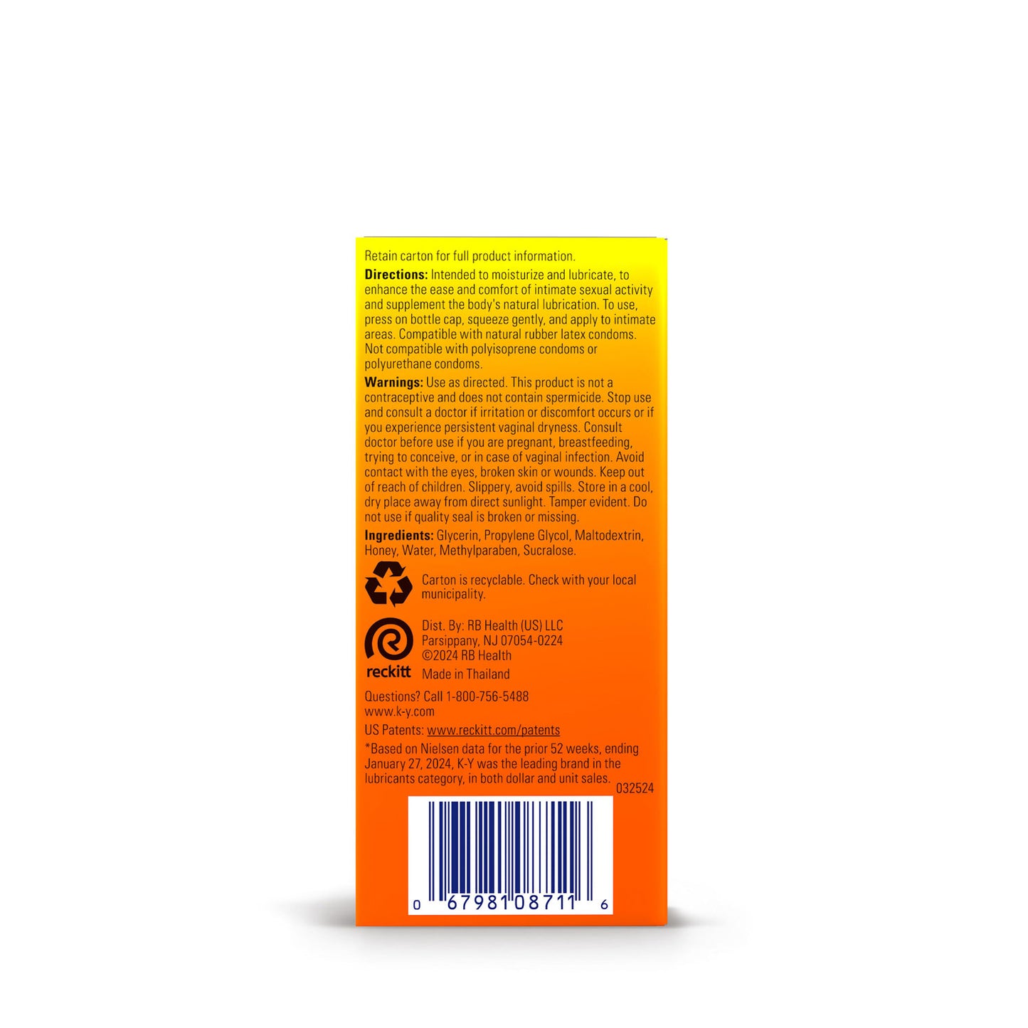 K-Y Warming Liquid 2.5 Oz Bottle