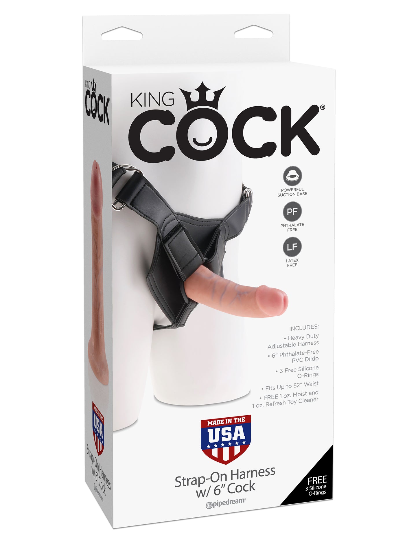 King Cock Strap on Harness with Dildo