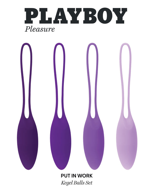 Playboy Pleasure Put In Work Kegel Set - Acai/Ombre